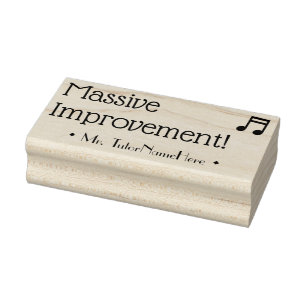 "Massive Improvement!" + Tutor Name Rubber Stamp