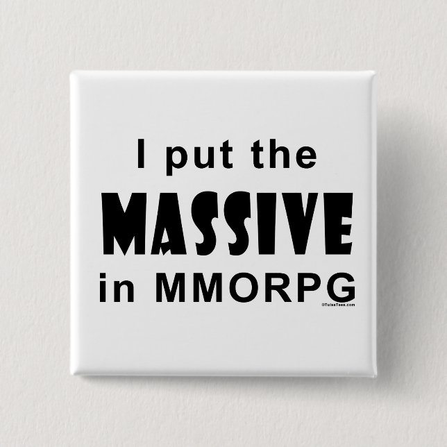 Massive MMORPG 2 Inch Square Button (Front)