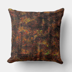 Massive spots and skinned brown on a mint green throw pillow