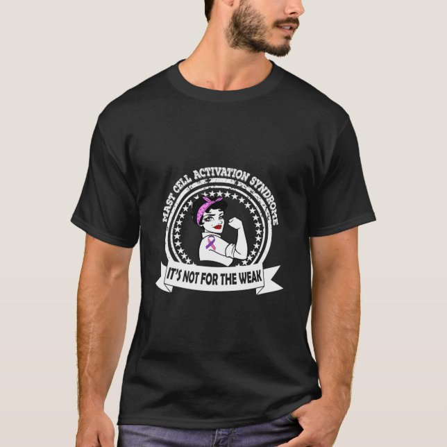 Mast Cell Activation Syndrome Mom Ribbon Awareness T-Shirt (Front)