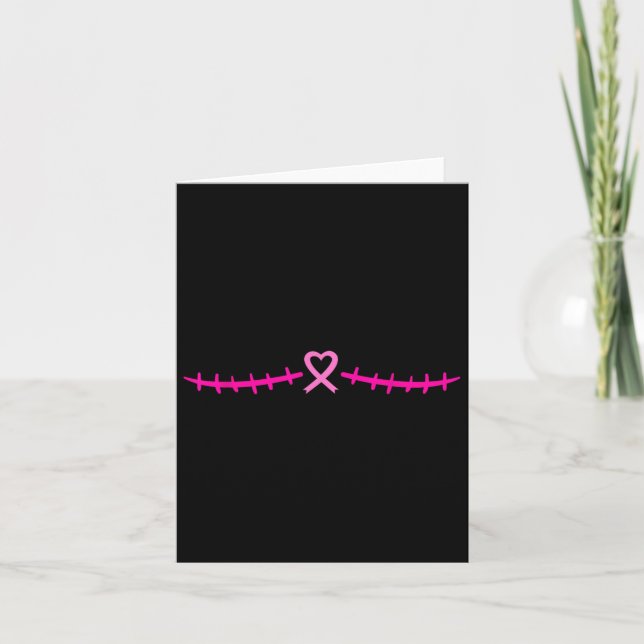 Mastectomy Breast Cancer Survivor Pink Ribbon  Card (Front)