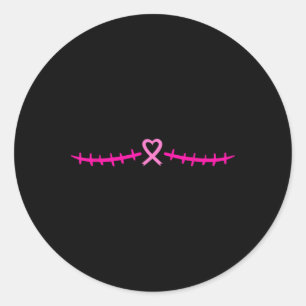 Mastectomy Breast Cancer Survivor Pink Ribbon  Classic Round Sticker