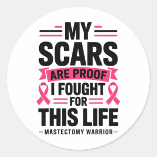 Mastectomy Funny Breast Cancer 1 Classic Round Sticker