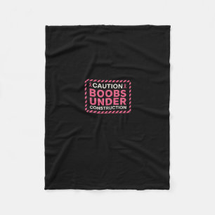Mastectomy Funny Breast Cancer  Fleece Blanket