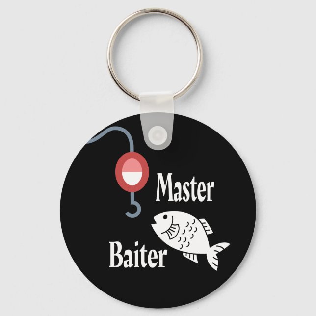 Master Baiter Fishing Funny Keychain (Front)
