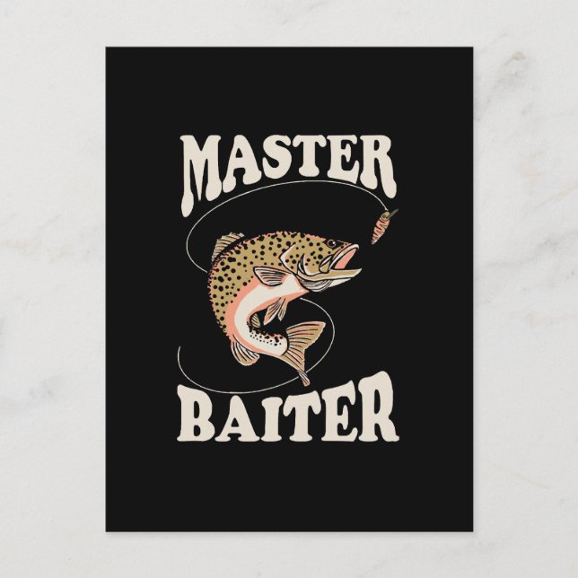 Master Baiter Fishing Postcard (Front)