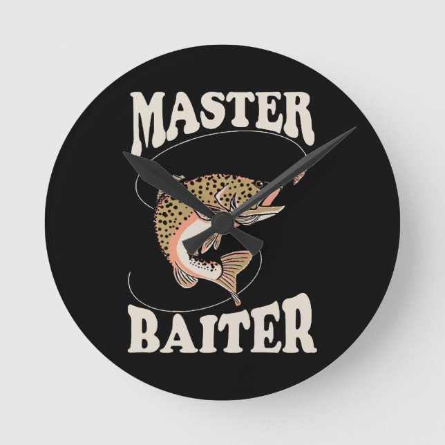 Master Baiter Fishing Round Clock (Front)