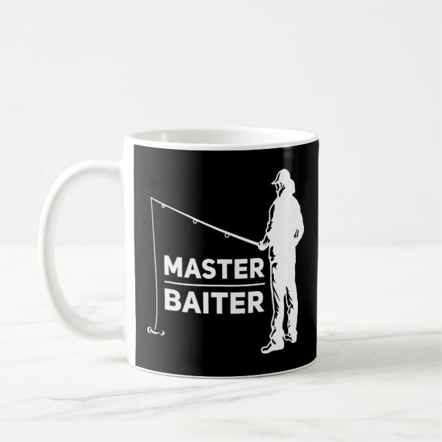 Master Baiter for Fisherman or Fishing Lover T-Shi Coffee Mug (Left)