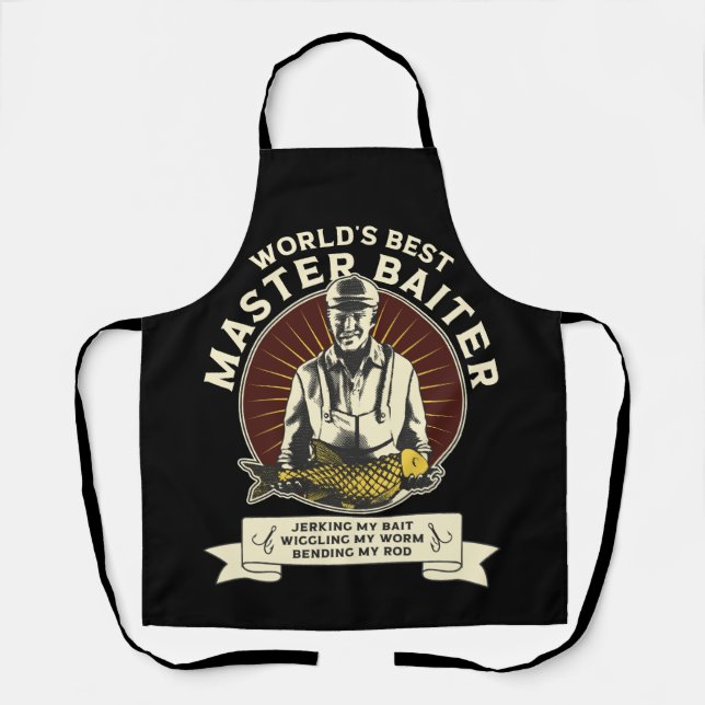master baiter funny fishing apron (Front)