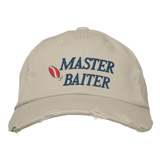 Master Baiter Pêche Casquette brodé (Devant)