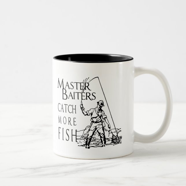 MASTER BAITERS CATCH MORE FISH T-shirt Two-Tone Coffee Mug (Right)