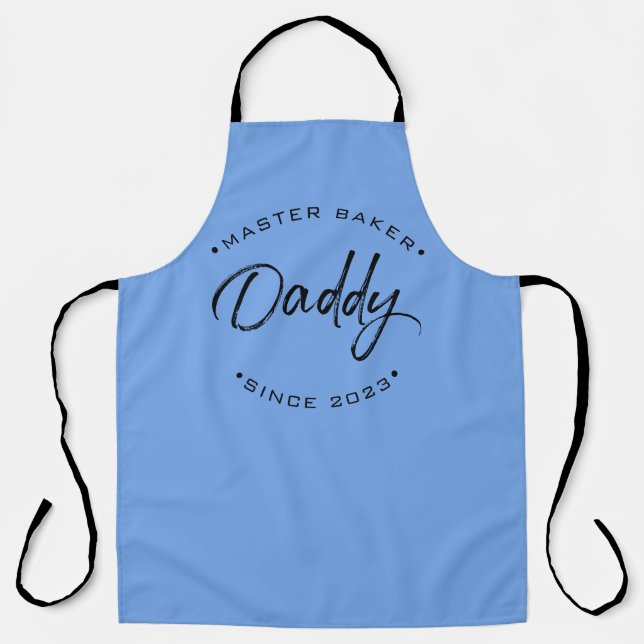 MASTER Baker Daddy Since Personalized Year Apron (Front)