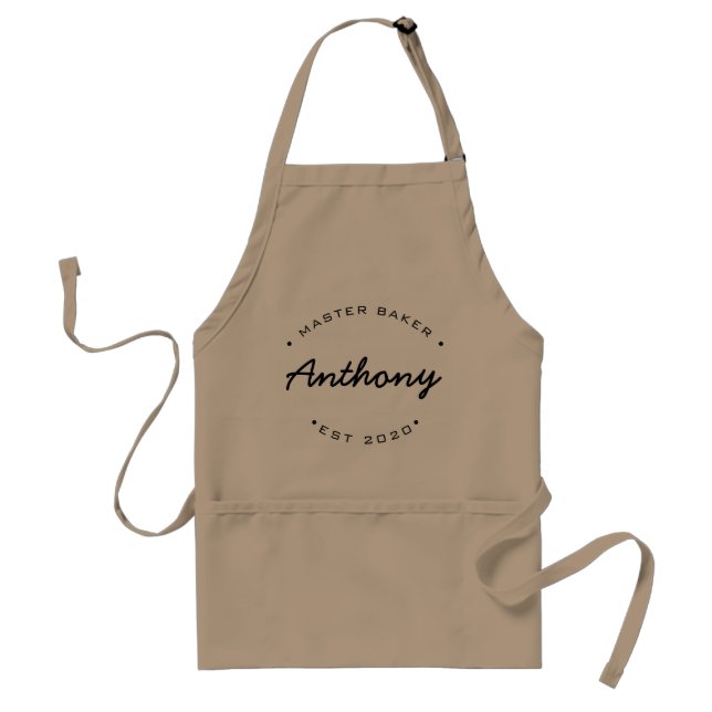 Master Baker Established year Custom Name Standard Apron (Front)