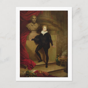 Master Betty as Hamlet before a bust of Shakespear Postcard