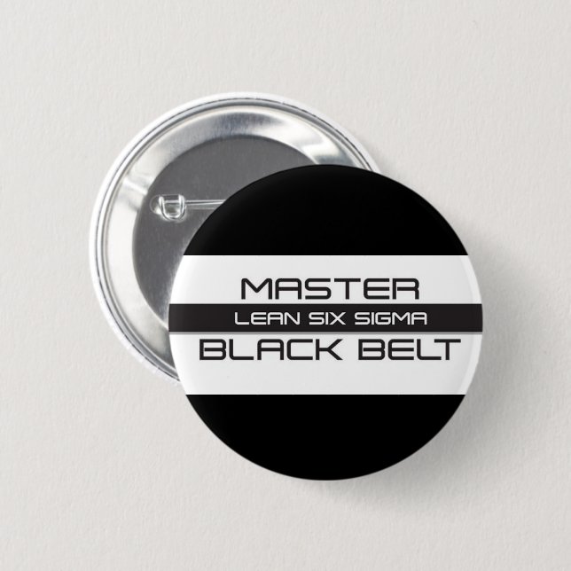 Master Black Belt 2 Inch Round Button (Front & Back)