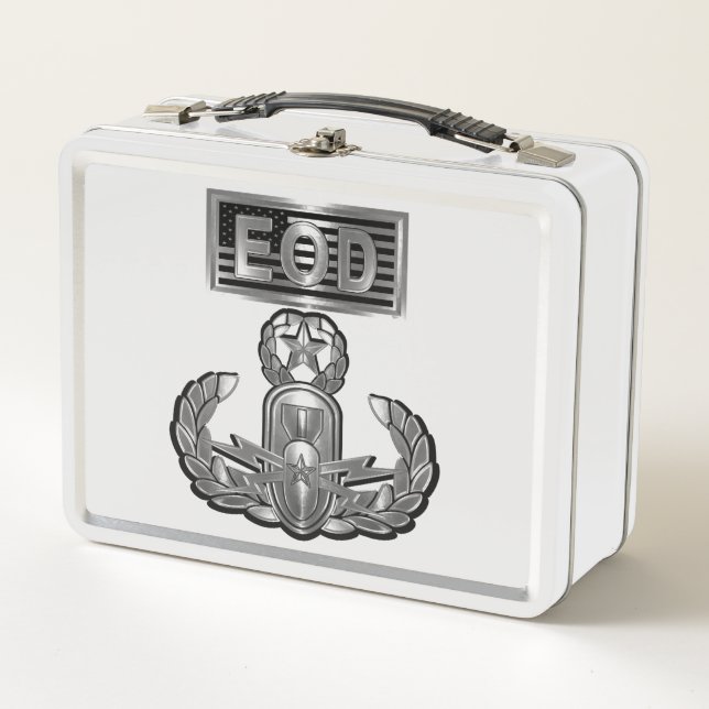 “Master Blaster” EOD with American Flag Metal Lunch Box (Front)