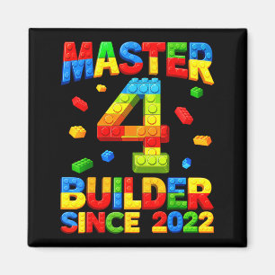 Master builder 4th birthday 2022 4 years old magnet