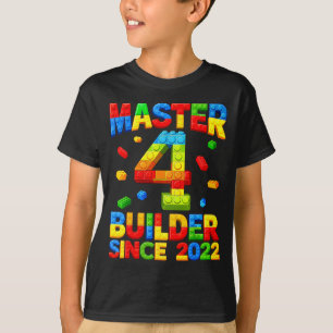 Master builder 4th birthday 2022 4 years old T-Shirt