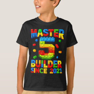 Master builder 5th birthday 2021 5 years old T-Shirt