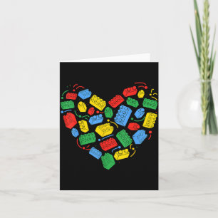 Master Builder Block Brick Building Heart Valentin Card