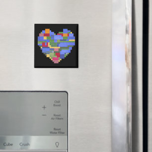 Master Builder Block Brick Building Heart Valentin Magnet