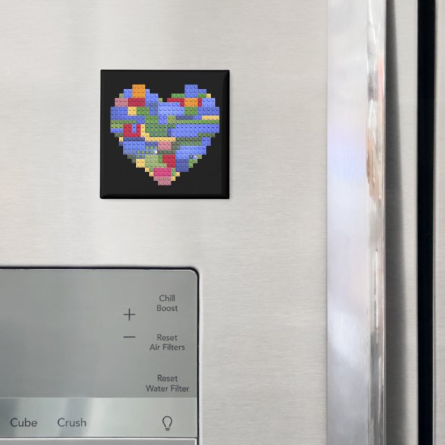 Master Builder Block Brick Building Heart Valentin Magnet (In Situ (Fridge))