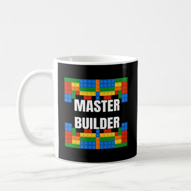 Master Builder Building Blocks Brick Builders Toys Coffee Mug (Left)