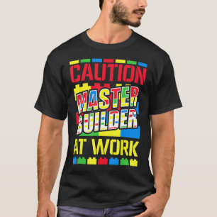Master Builder Building Blocks Bricks 7 T-Shirt