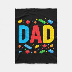 Master Builder Building Bricks Blocks Family Fathe Fleece Blanket
