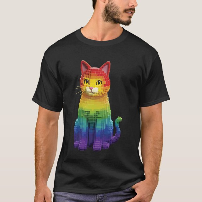 Master Builder Cat Bricks Block Building Brick Bui T-Shirt (Front)