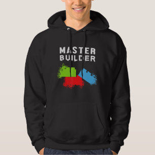Master Builder Construction Building Blocks Bricks Hoodie