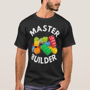 Master Builder Cute Block Building Kids Boys 2 T-Shirt