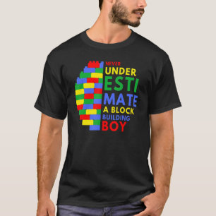 Master Builder Cute Block Building Kids Boys 2 T-Shirt