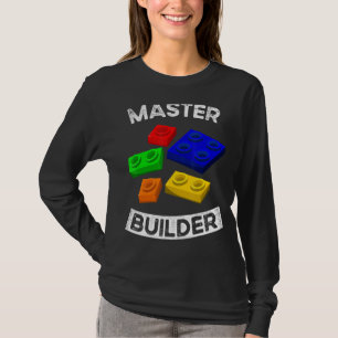 Master Builder Cute Block Building Kids Toys Brick T-Shirt