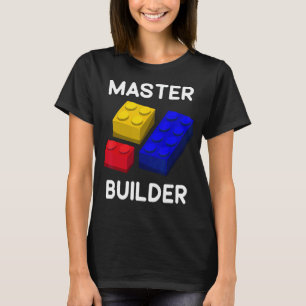 Master Builder Cute Block Building Kids Toys Brick T-Shirt