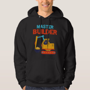 Master Builder Excavator Building Blocks Children Hoodie