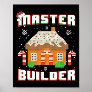 Master Builder Gingerbread House Christmas Block B Poster