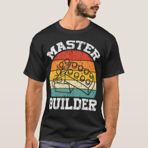 Master Builder Kids Building Blocks Brick Toy Mast T-Shirt
