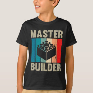 Master Builder Recto Boys Building Blocks Set Toys T-Shirt