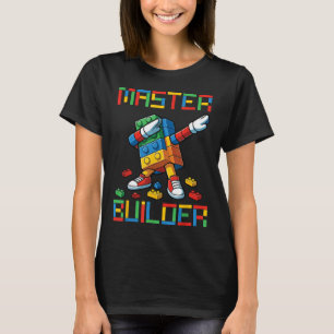 Master Builder Tee Dabbing Blocks Bricks Building 