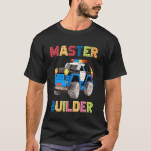 Master Builder Toys For Kids Men Building Blocks P T-Shirt