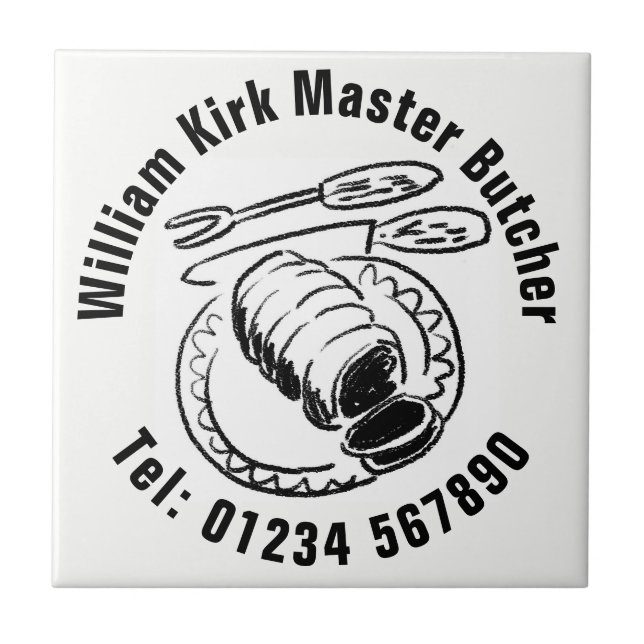 Master Butcher Butchers Shop Tile (Front)
