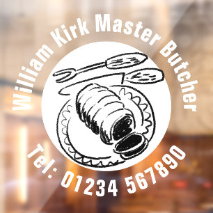 Master Butcher Window Cling