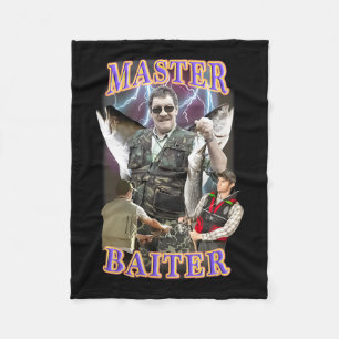 Master Byiter Vintage B Fishing Funny Angler Fleece Blanket