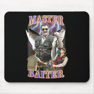 Master Byiter Vintage B Fishing Funny Angler  Mouse Pad