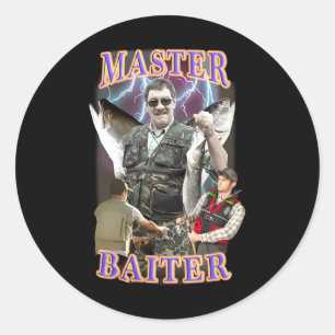 Master Byiter Vintage Byss Fishing Funny Angler Classic Round Sticker
