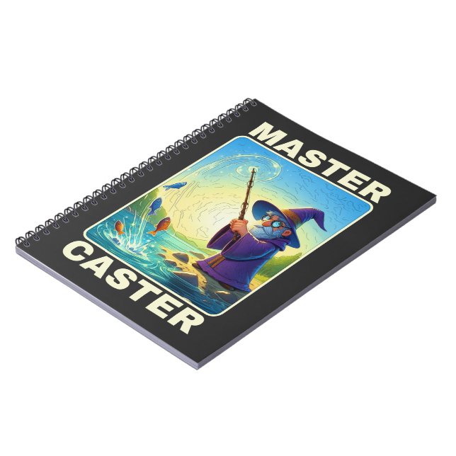 Master Caster - Magic Fishing Wizard Notebook (Left Side)