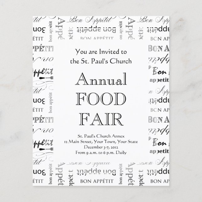 Master Chef Bon Appetit Food Lover Flyer (Back)