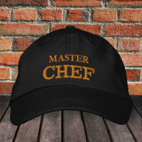 MASTER CHEF brodé baseball casquette or / noir