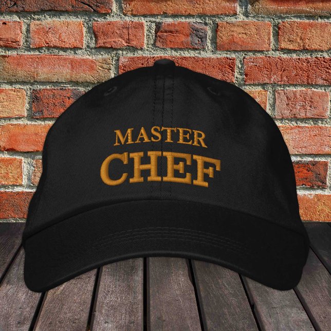 MASTER CHEF brodé baseball casquette or / noir (Créateur téléchargé)